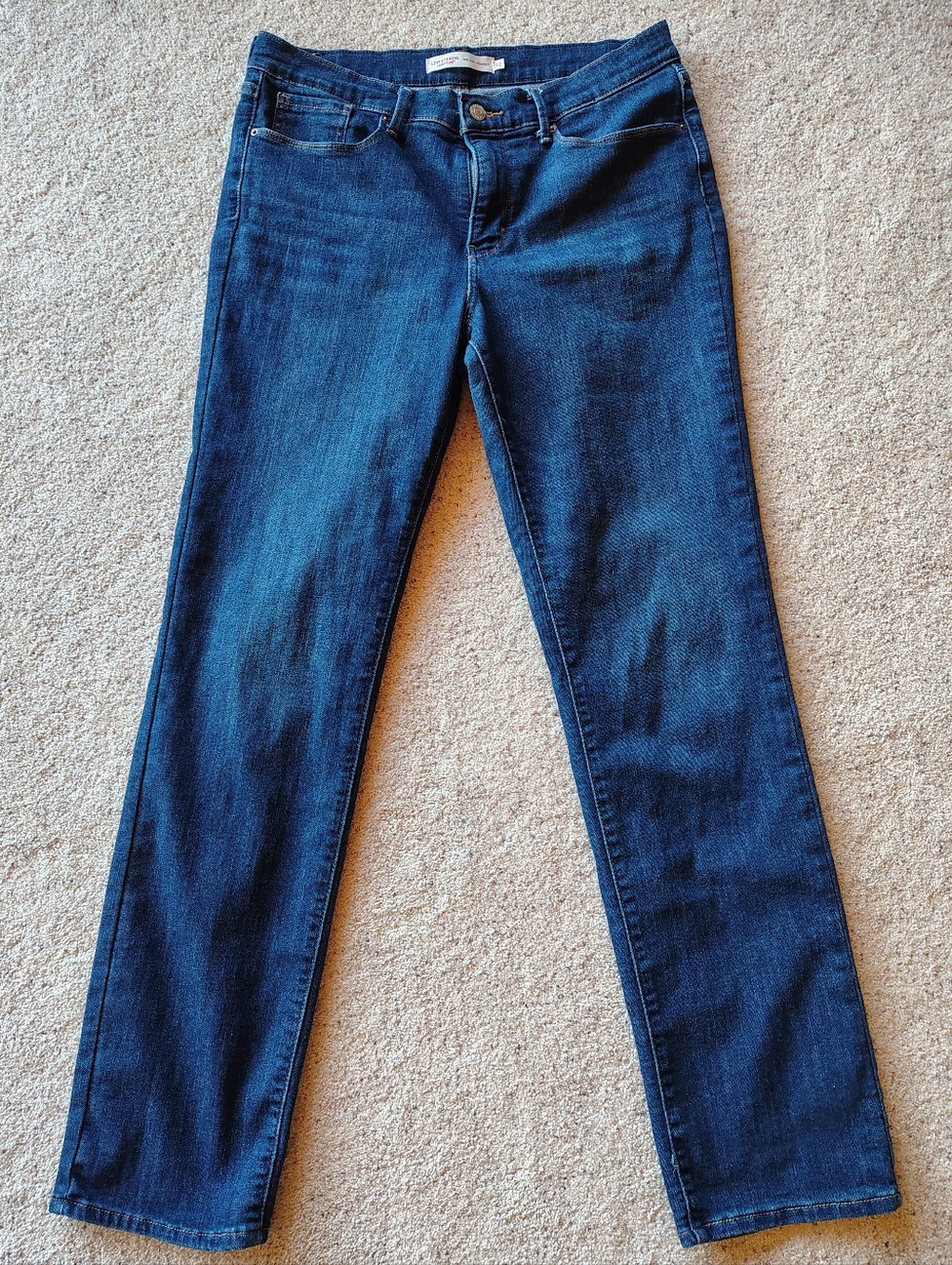 Levi's Dark Blue Mid Rise Straight Leg Women's Jeans Size 12